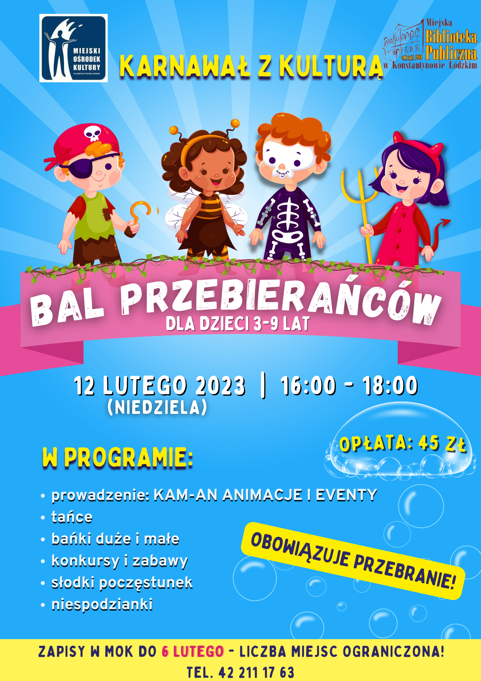 plakat zapraszający na bal