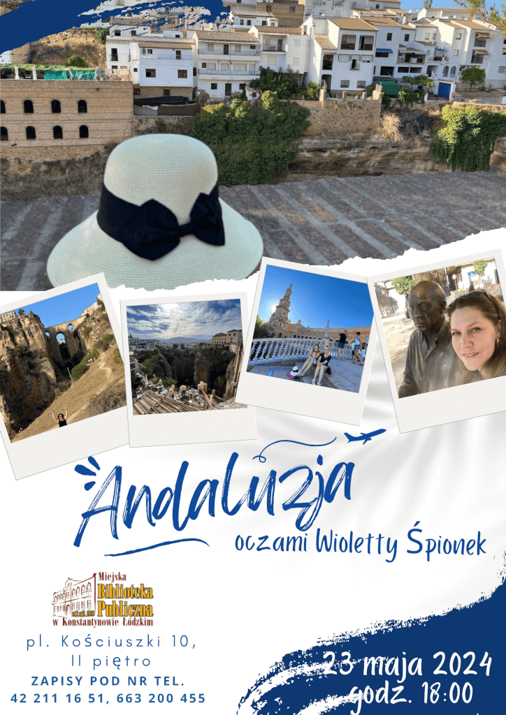 Plakat informujący o spotkaniu Klubu Podróżnika
