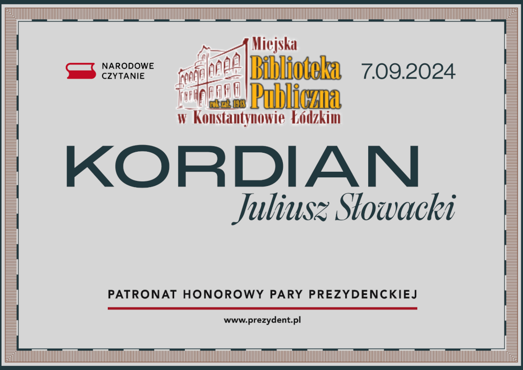 plakat narodowe czytanie 2024
