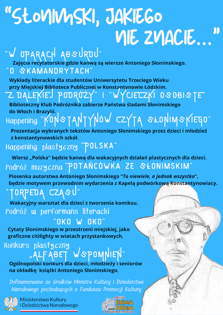 plakat informujący o wydarzeniach w ramach projektu
